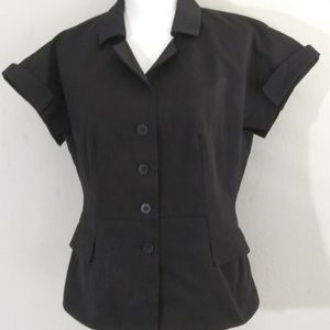 Boss hugo boss women's black blouse-sz12 🇺🇸